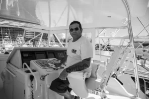 Licensed and experienced yacht captain aboard the Bus Pass. Photo: Ezequiel Enriquez